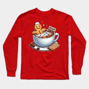 Dunking Delight - Gingerbread cookie and coffee Long Sleeve T-Shirt